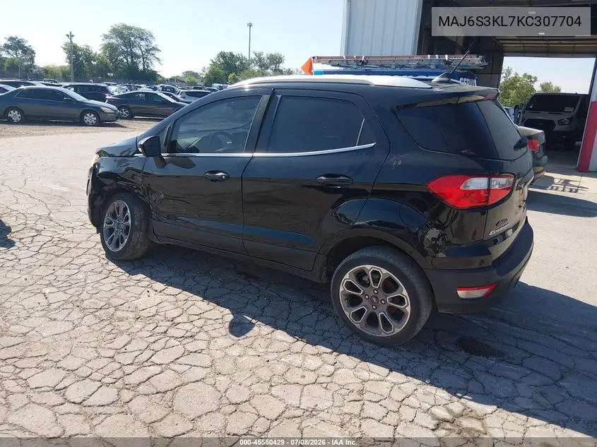 2019 Ford Ecosport Titanium VIN: MAJ6S3KL7KC307704 Lot: 45550429