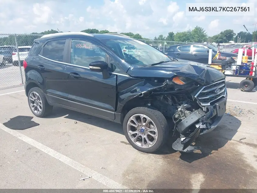 2019 Ford Ecosport Titanium VIN: MAJ6S3KL7KC267561 Lot: 45578621