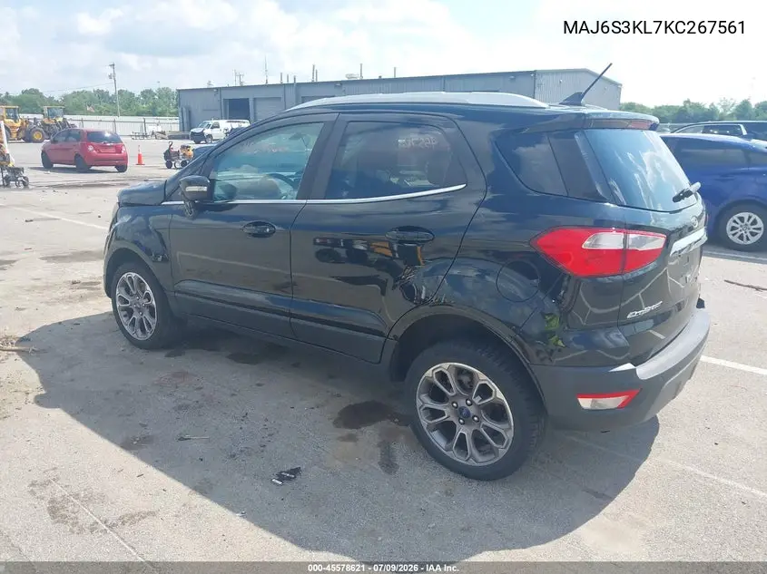 2019 Ford Ecosport Titanium VIN: MAJ6S3KL7KC267561 Lot: 45578621
