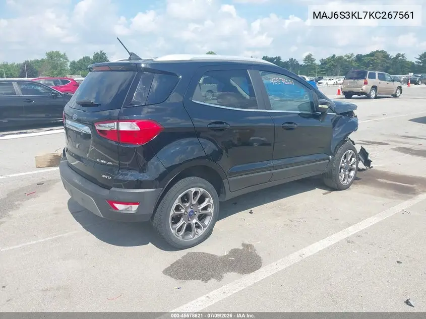 2019 Ford Ecosport Titanium VIN: MAJ6S3KL7KC267561 Lot: 45578621