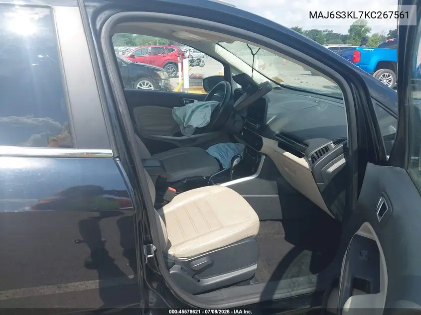 2019 Ford Ecosport Titanium VIN: MAJ6S3KL7KC267561 Lot: 45578621