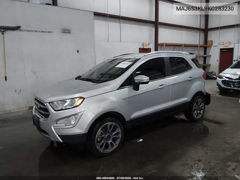 2019 Ford Ecosport Titanium VIN: MAJ6S3KL9KC283230 Lot: 45584680