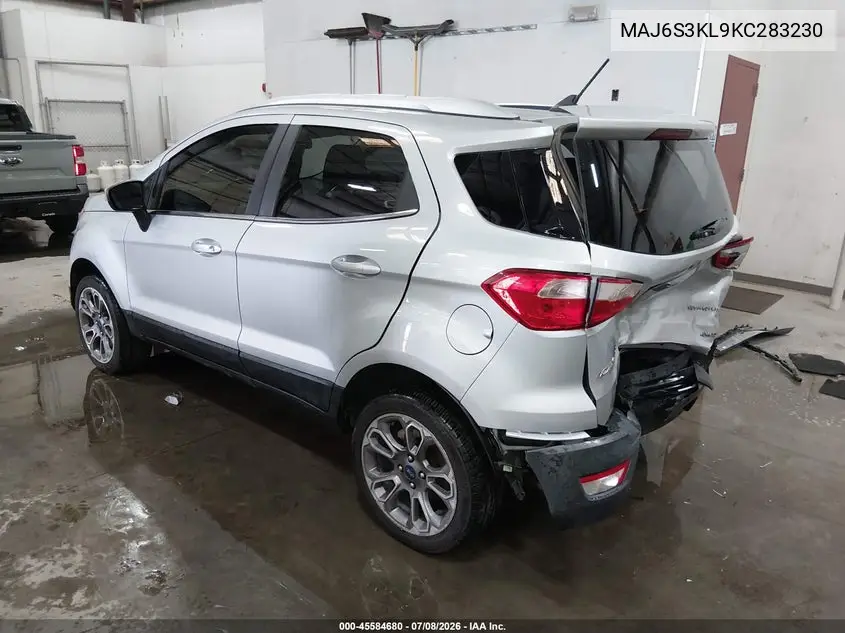 2019 Ford Ecosport Titanium VIN: MAJ6S3KL9KC283230 Lot: 45584680