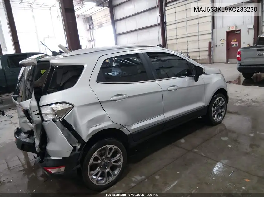 2019 Ford Ecosport Titanium VIN: MAJ6S3KL9KC283230 Lot: 45584680