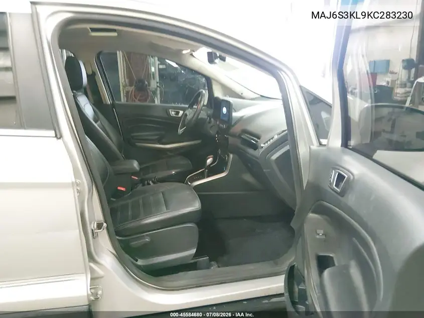 2019 Ford Ecosport Titanium VIN: MAJ6S3KL9KC283230 Lot: 45584680