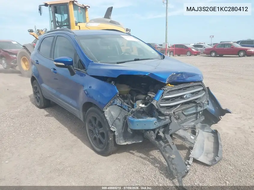 2019 Ford Ecosport Se VIN: MAJ3S2GE1KC280412 Lot: 45585210