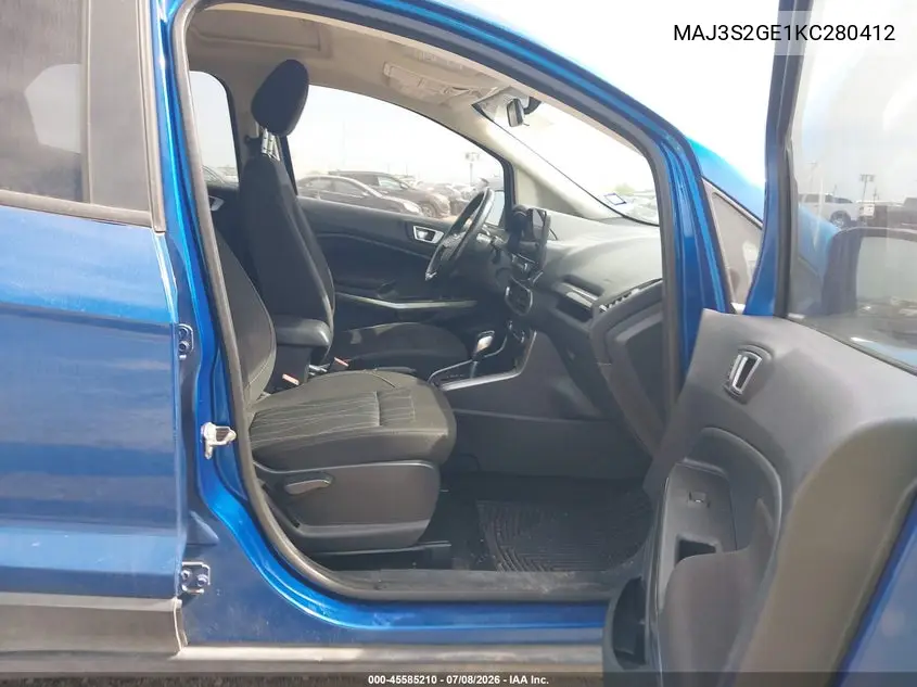 2019 Ford Ecosport Se VIN: MAJ3S2GE1KC280412 Lot: 45585210