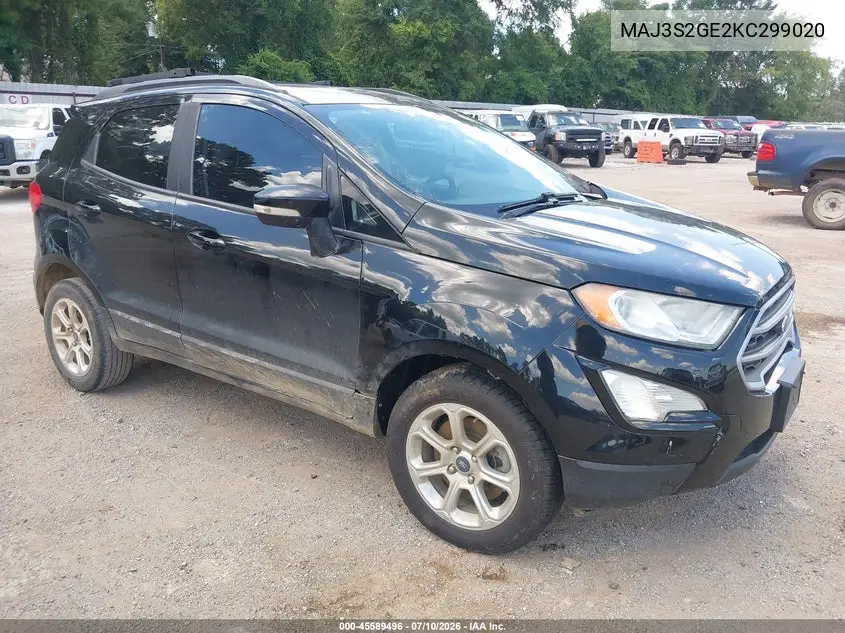 2019 Ford Ecosport Se VIN: MAJ3S2GE2KC299020 Lot: 45589496