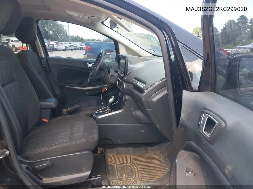 2019 Ford Ecosport Se VIN: MAJ3S2GE2KC299020 Lot: 45589496