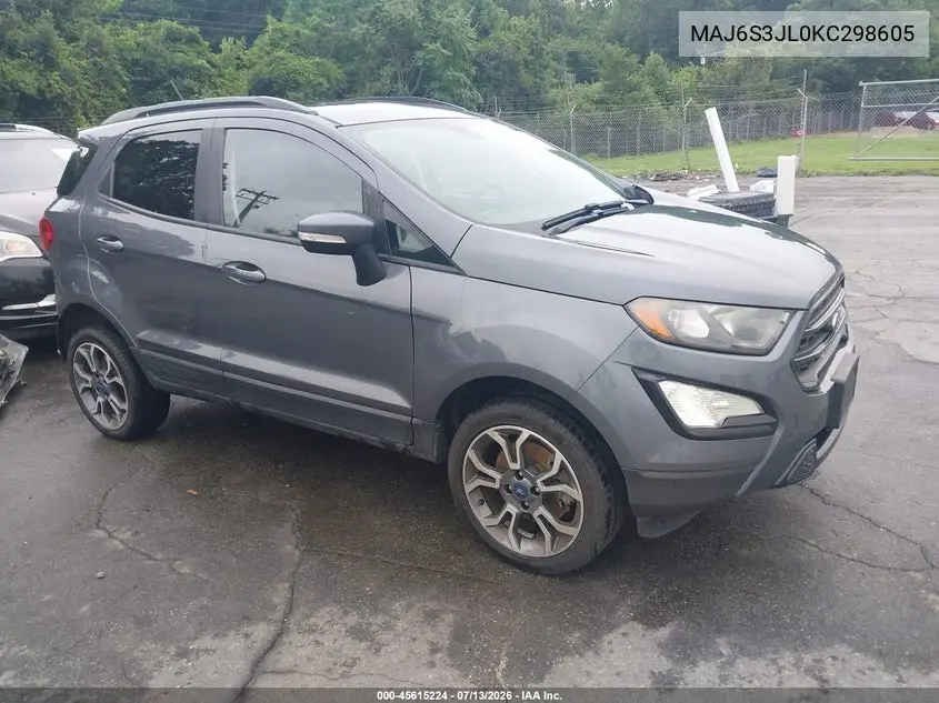 2019 Ford Ecosport Ses VIN: MAJ6S3JL0KC298605 Lot: 45615224