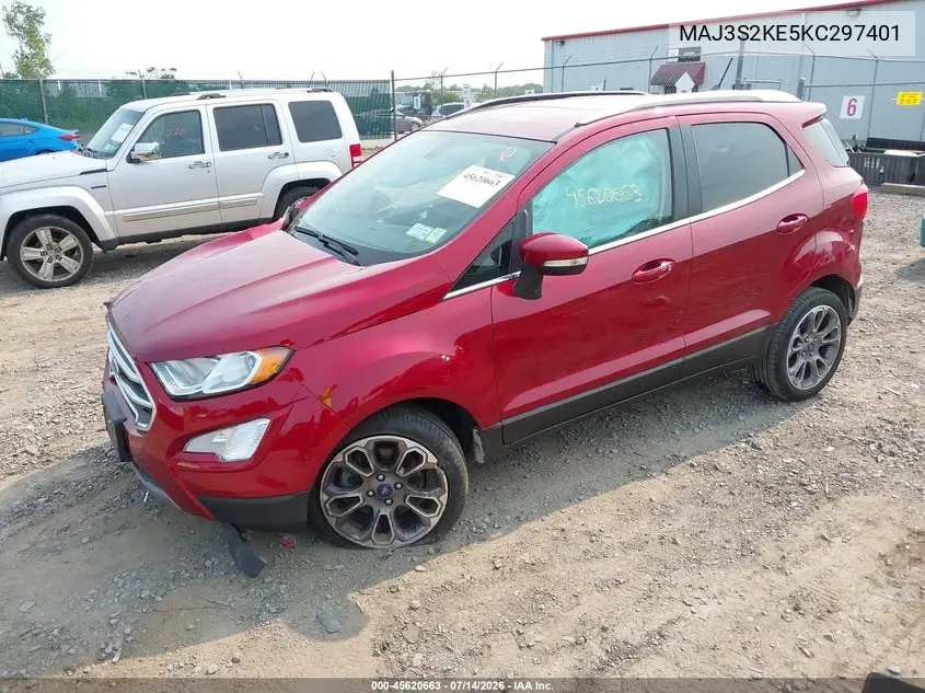 2019 Ford Ecosport Titanium VIN: MAJ3S2KE5KC297401 Lot: 45620663