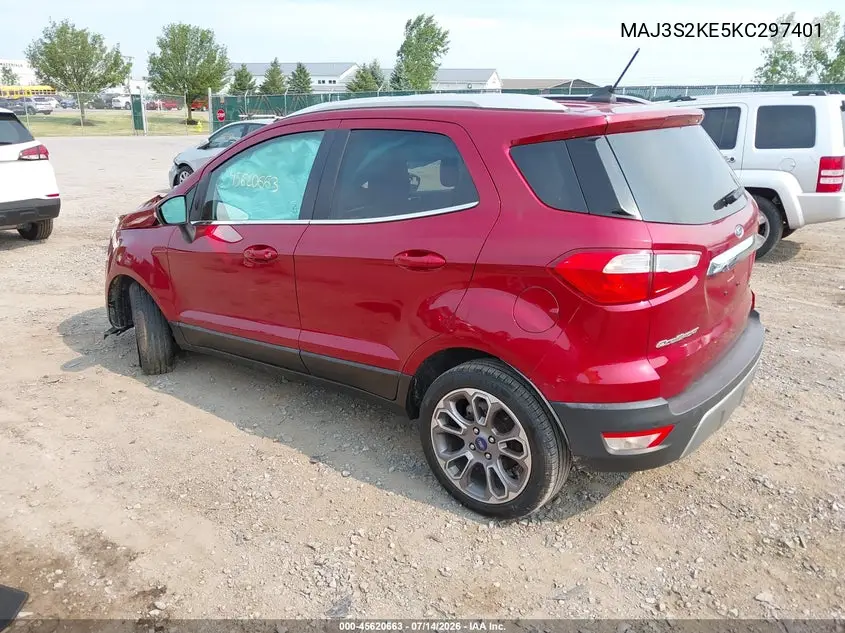 2019 Ford Ecosport Titanium VIN: MAJ3S2KE5KC297401 Lot: 45620663