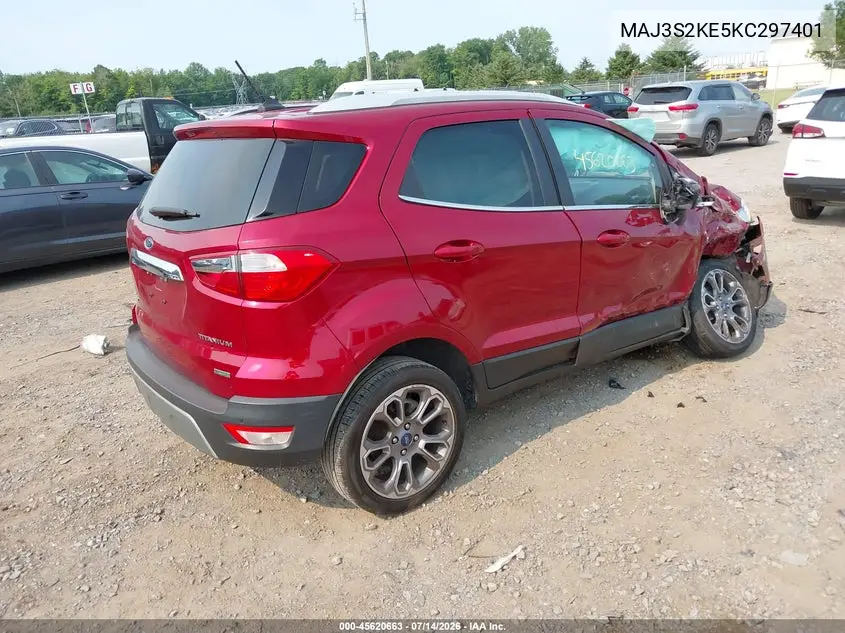 2019 Ford Ecosport Titanium VIN: MAJ3S2KE5KC297401 Lot: 45620663