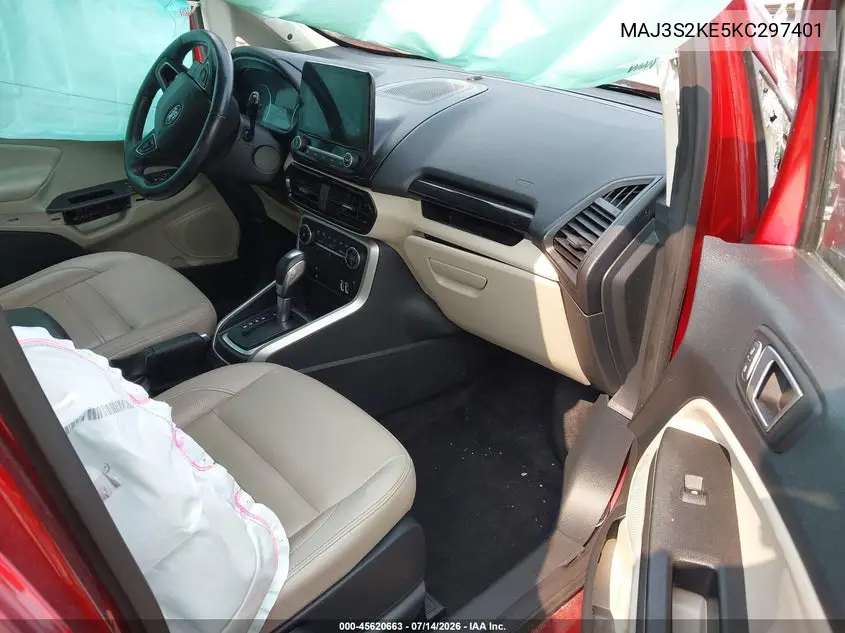 2019 Ford Ecosport Titanium VIN: MAJ3S2KE5KC297401 Lot: 45620663