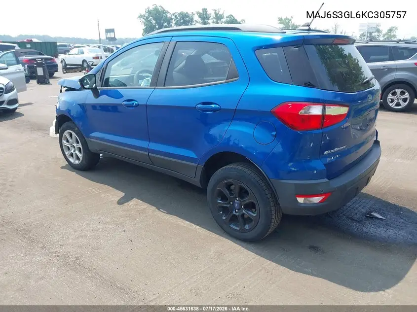 2019 Ford Ecosport Se VIN: MAJ6S3GL6KC305757 Lot: 45631638