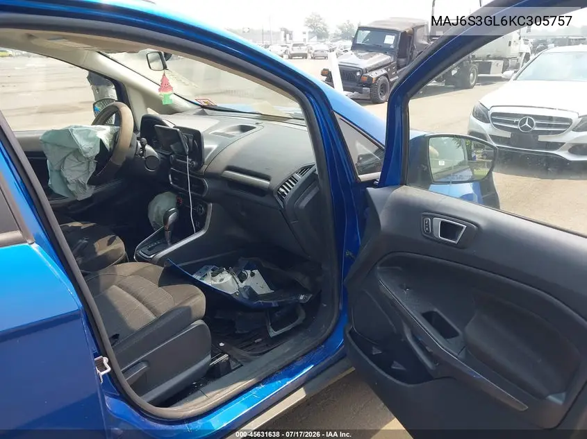 2019 Ford Ecosport Se VIN: MAJ6S3GL6KC305757 Lot: 45631638