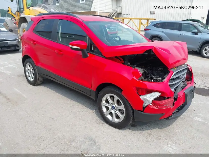 2019 Ford Ecosport Se VIN: MAJ3S2GE5KC296211 Lot: 45636159