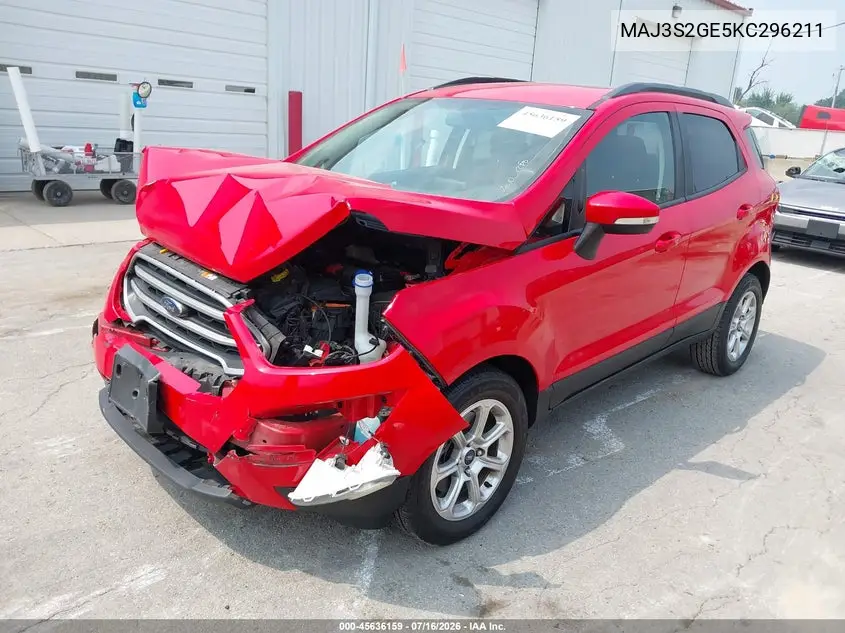 2019 Ford Ecosport Se VIN: MAJ3S2GE5KC296211 Lot: 45636159
