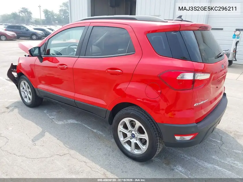 2019 Ford Ecosport Se VIN: MAJ3S2GE5KC296211 Lot: 45636159