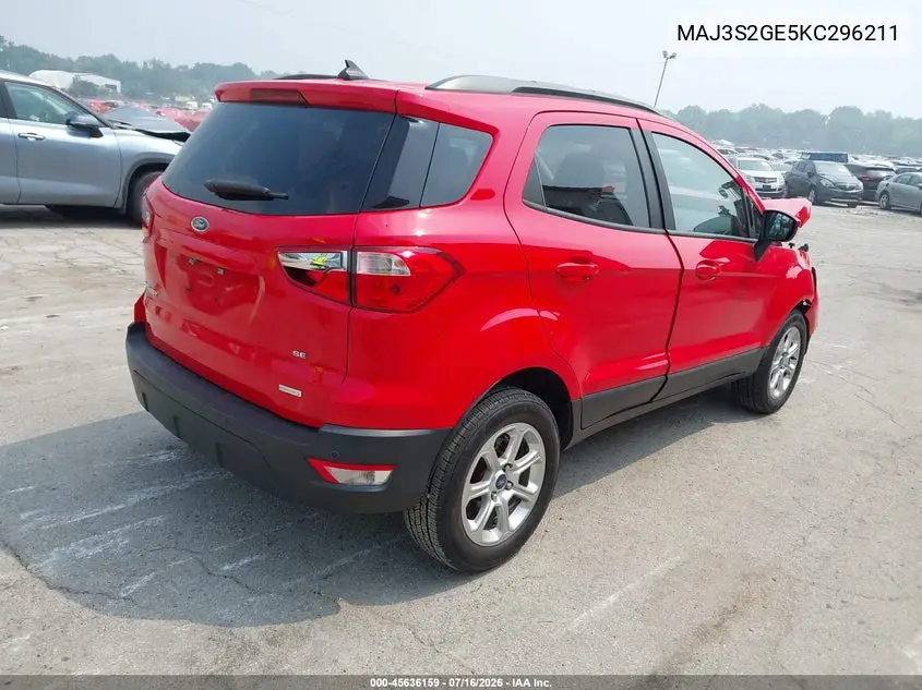 2019 Ford Ecosport Se VIN: MAJ3S2GE5KC296211 Lot: 45636159