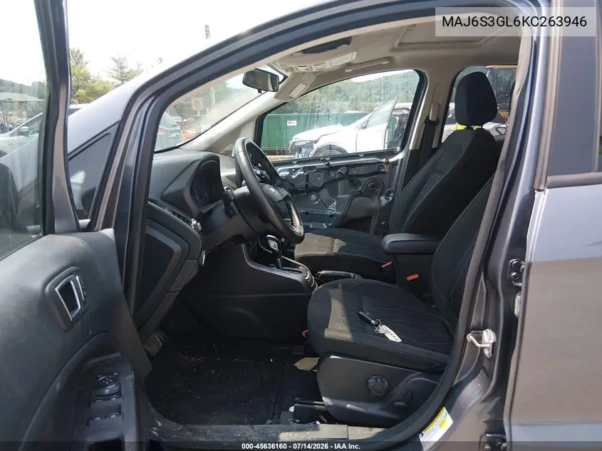 2019 Ford Ecosport Se VIN: MAJ6S3GL6KC263946 Lot: 45636160