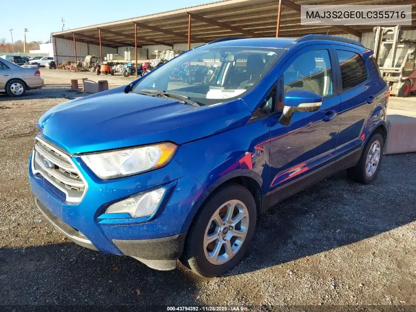 MAJ3S2GE0LC355716 2020 Ford Ecosport Se