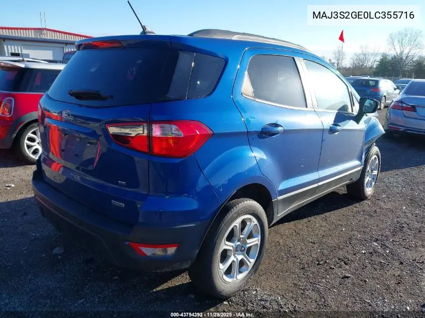MAJ3S2GE0LC355716 2020 Ford Ecosport Se