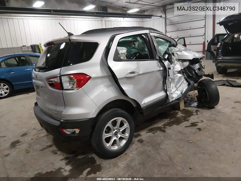 2020 Ford Ecosport Se VIN: MAJ3S2GEXLC348790 Lot: 45335933