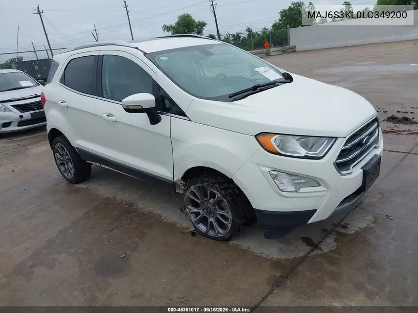 2020 Ford Ecosport Titanium VIN: MAJ6S3KL0LC349200 Lot: 45361017
