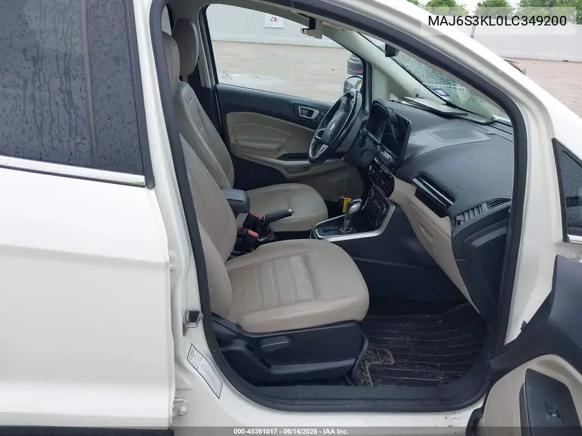 2020 Ford Ecosport Titanium VIN: MAJ6S3KL0LC349200 Lot: 45361017