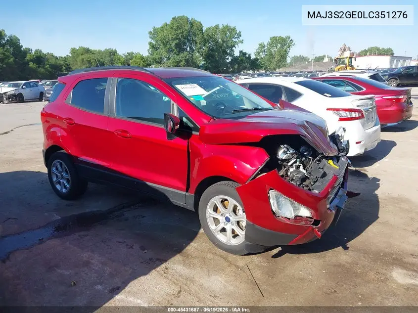 2020 Ford Ecosport Se VIN: MAJ3S2GE0LC351276 Lot: 45431687