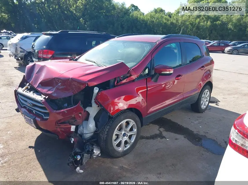 2020 Ford Ecosport Se VIN: MAJ3S2GE0LC351276 Lot: 45431687