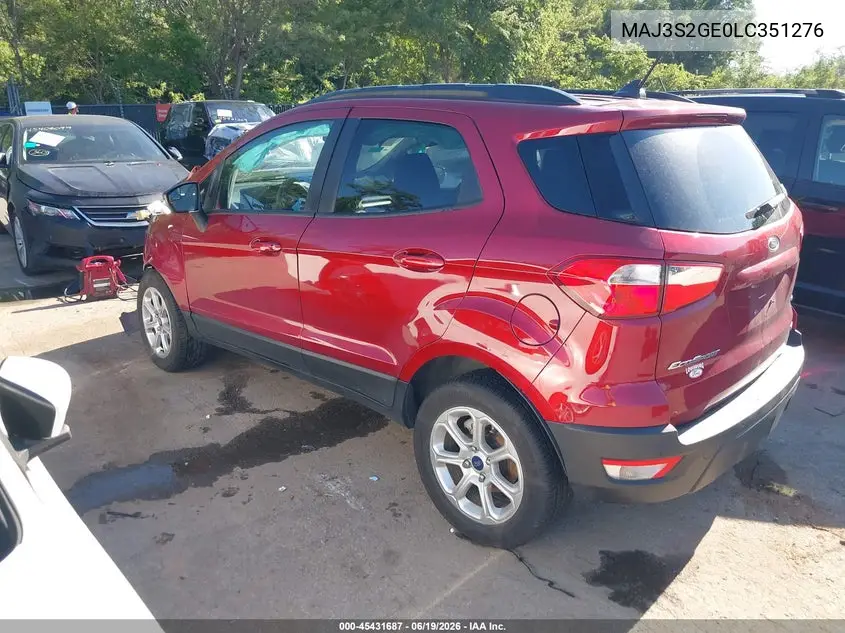 2020 Ford Ecosport Se VIN: MAJ3S2GE0LC351276 Lot: 45431687