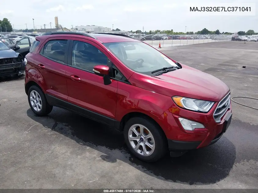 2020 Ford Ecosport Se VIN: MAJ3S2GE7LC371041 Lot: 45517488