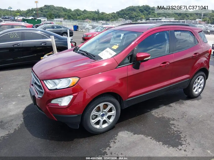 2020 Ford Ecosport Se VIN: MAJ3S2GE7LC371041 Lot: 45517488