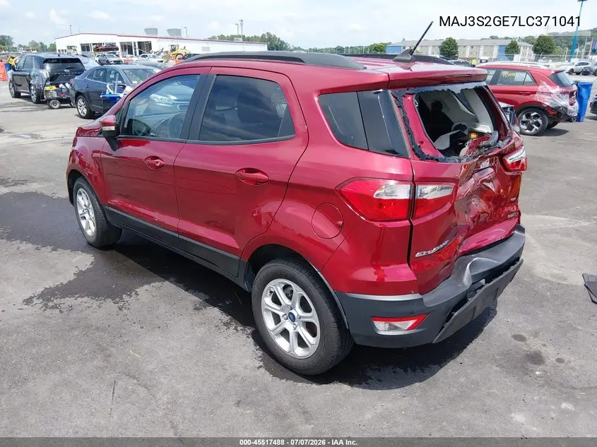 2020 Ford Ecosport Se VIN: MAJ3S2GE7LC371041 Lot: 45517488