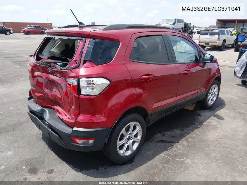 2020 Ford Ecosport Se VIN: MAJ3S2GE7LC371041 Lot: 45517488