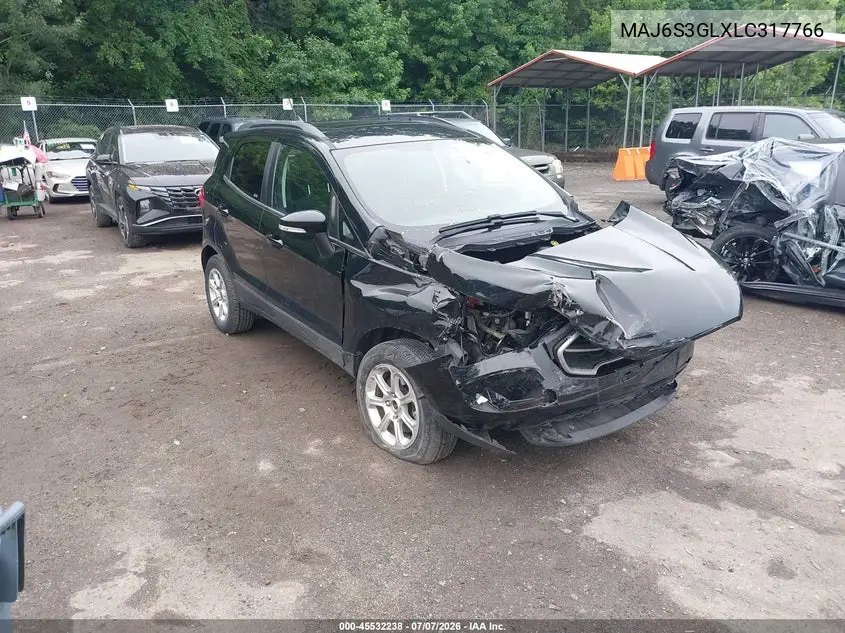 2020 Ford Ecosport Se VIN: MAJ6S3GLXLC317766 Lot: 45532238