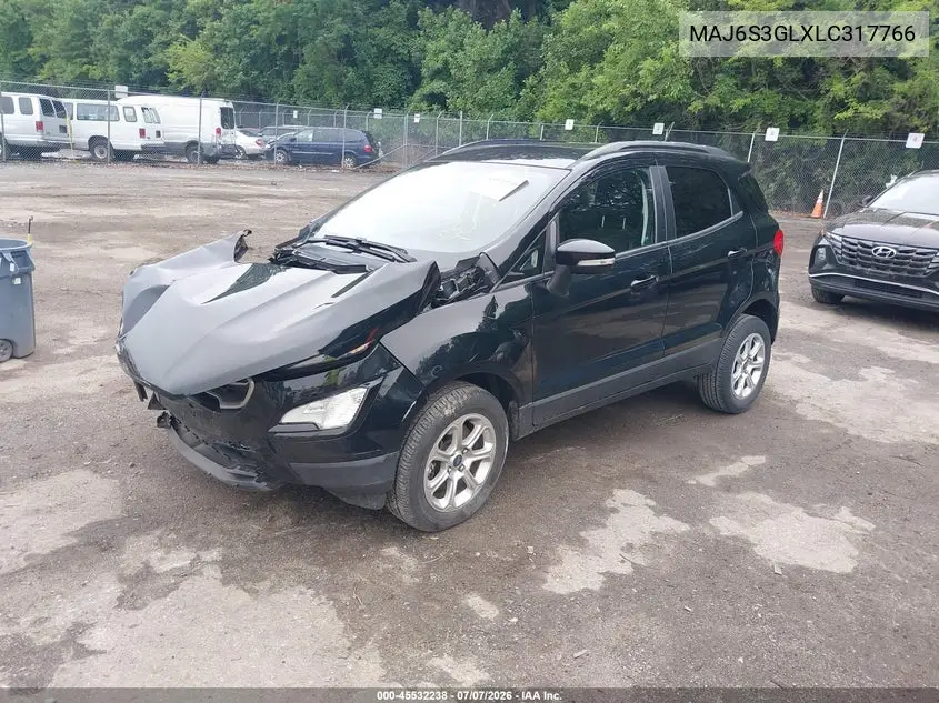 2020 Ford Ecosport Se VIN: MAJ6S3GLXLC317766 Lot: 45532238