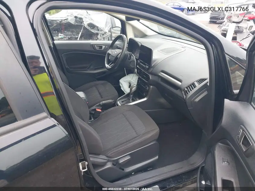 2020 Ford Ecosport Se VIN: MAJ6S3GLXLC317766 Lot: 45532238