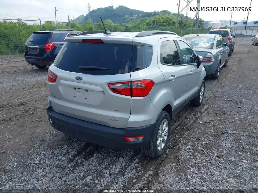 2020 Ford Ecosport Se VIN: MAJ6S3GL3LC337969 Lot: 45537985
