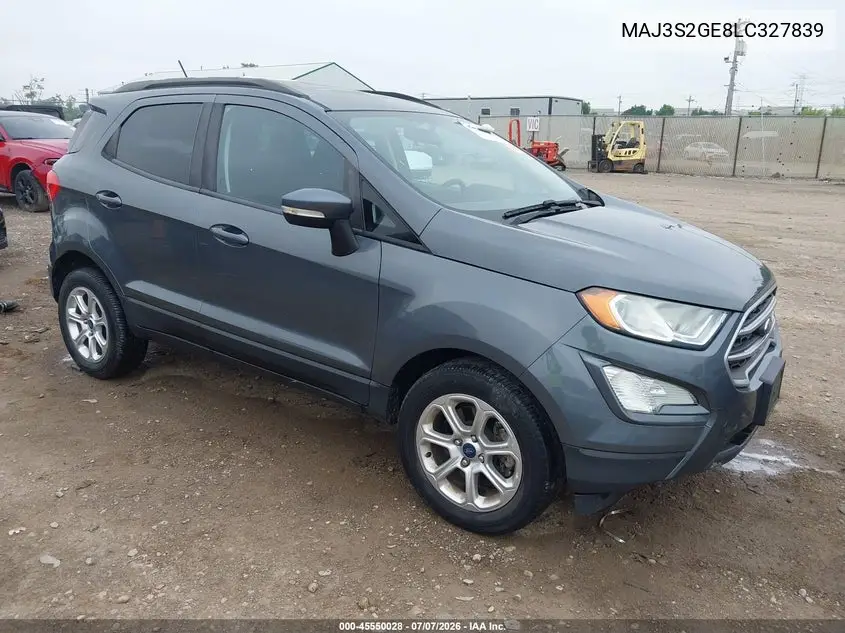 2020 Ford Ecosport Se VIN: MAJ3S2GE8LC327839 Lot: 45550028