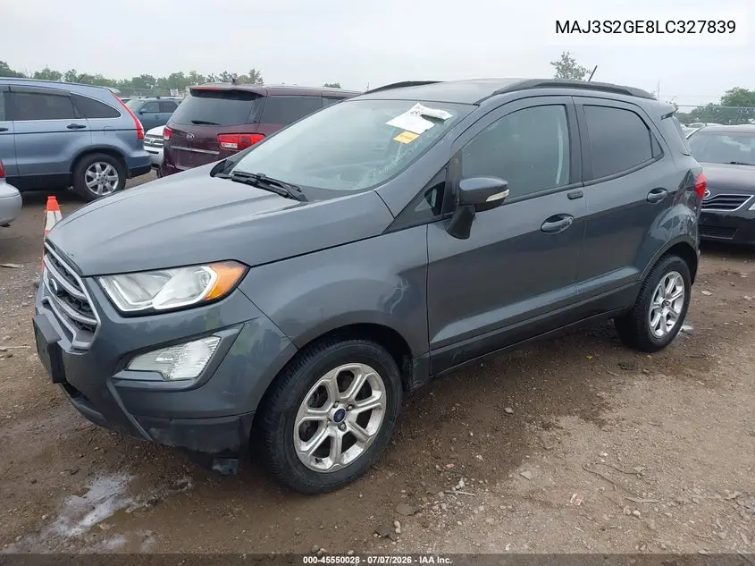 2020 Ford Ecosport Se VIN: MAJ3S2GE8LC327839 Lot: 45550028