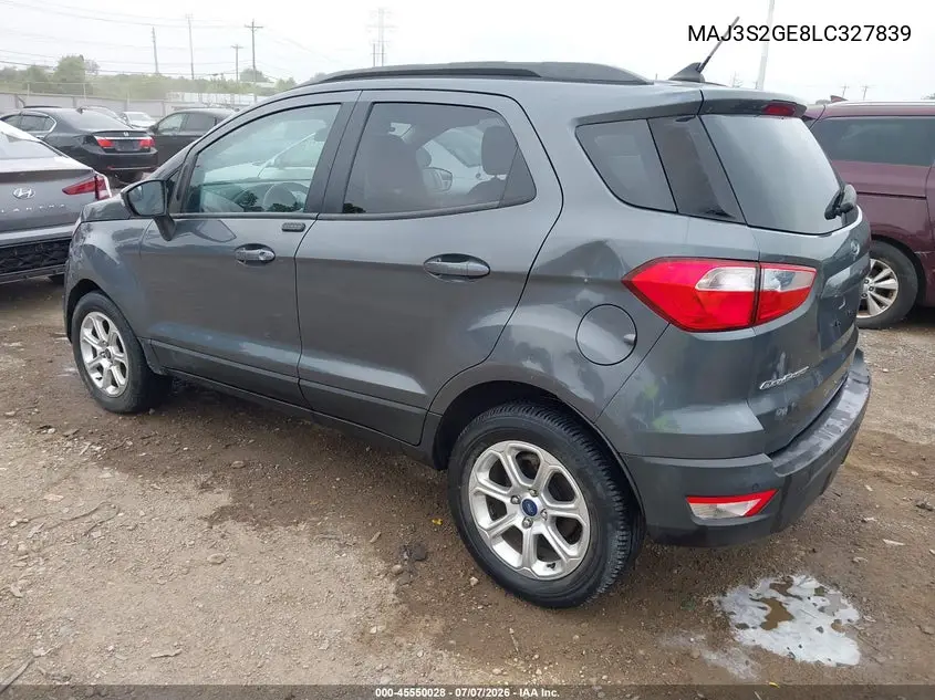 2020 Ford Ecosport Se VIN: MAJ3S2GE8LC327839 Lot: 45550028