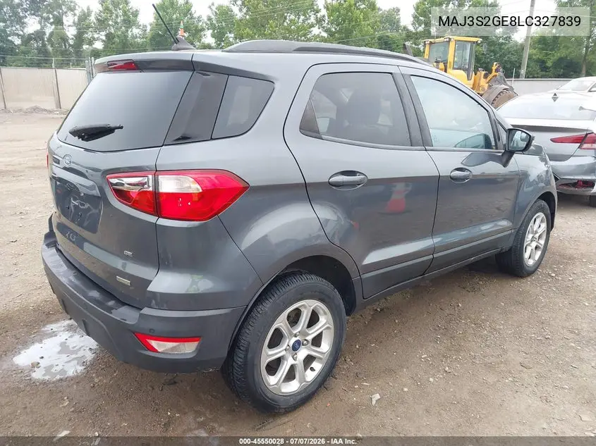 2020 Ford Ecosport Se VIN: MAJ3S2GE8LC327839 Lot: 45550028
