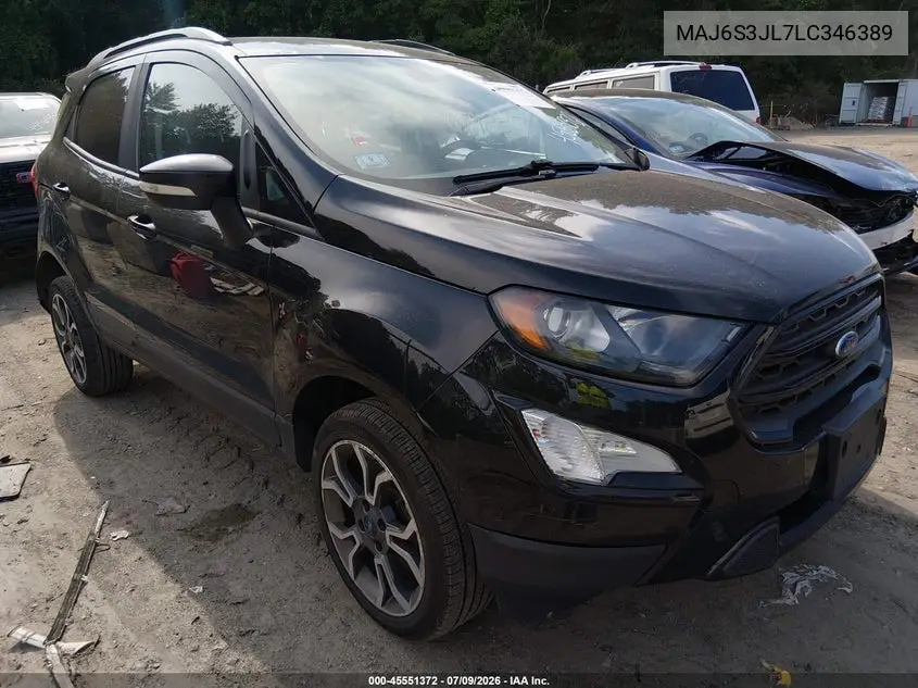 2020 Ford Ecosport Ses VIN: MAJ6S3JL7LC346389 Lot: 45551372