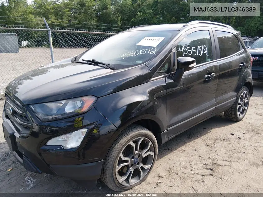 2020 Ford Ecosport Ses VIN: MAJ6S3JL7LC346389 Lot: 45551372