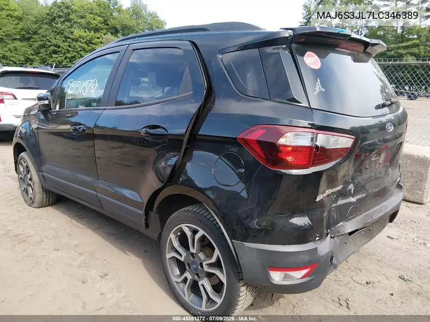 2020 Ford Ecosport Ses VIN: MAJ6S3JL7LC346389 Lot: 45551372