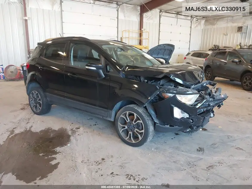 2020 Ford Ecosport Ses VIN: MAJ6S3JLXLC330915 Lot: 45551385