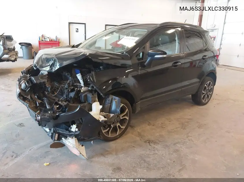 2020 Ford Ecosport Ses VIN: MAJ6S3JLXLC330915 Lot: 45551385